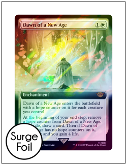1x Dawn of a New Age, Extended Art Surge Foil LOTR, Magic MTG NM - Image 1