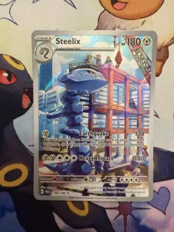 Pokemon Steelix 208/182 SV04 Paradox Rift Illustration Rare 180HP Holo Card - Image 1