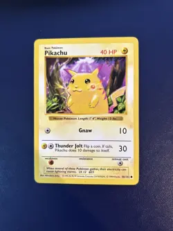 Pikachu Red Cheeks - Shadowless - 58/102 Base Set Pokemon TCG - LP - Image 1