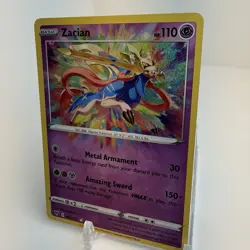 Zacian 082/185 Pokemon SWSH04: Vivid Voltage Amazing Rare NM - Image 2