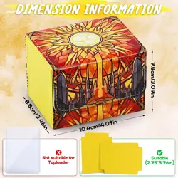 Deck Box for MTG Cards, Trading Card Storage Box Holds 120+ Sleeved Commander De - Image 3