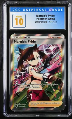 CGC 10 Pristine Marnie's Pride 171/172 SWSH Brilliant Stars Card Blue Label - Image 1