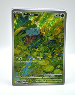 Pokemon Scarlet&Violet: 151 Bulbasaur 166/165 Illustration Rare (IR) NM Clean - Image 1
