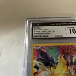 CGC 10 GEM MINT Pikachu 160/159 Crown Zenith Secret Rare Pokemon Card - Image 4