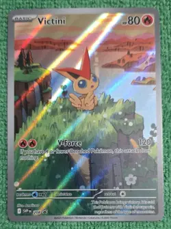 Pokemon TCG Victini Illustration Rare SVP 208 Black Star Promo - Image 1