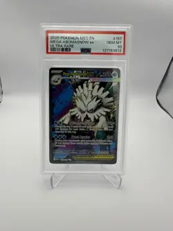 Pokemon Mega Abomasnow EX 157 Me01 Mega Evolution Ultra Rare Holo PSA 10 2025 - Image 1
