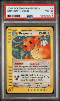 2002 Pokemon Expedition #9 Dragonite-Holo PSA 4 - Image 1