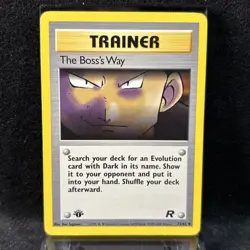 Pokemon 1st Edition The Boss's Way 73/82 Team Rocket Pokemon Card Vintage VTG - Image 1