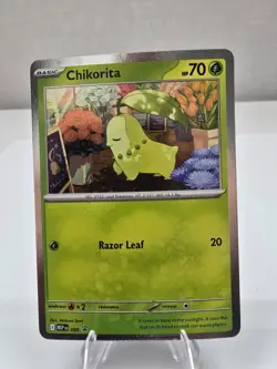 Pokemon Card TCG: Chikorita MEP 069 NM Mega Evolution Perfect Order Holo Promo - Image 1