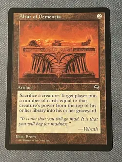 MTG NM Magic the Gathering ALTAR OF DEMENTIA Tempest Near Mint - Image 1