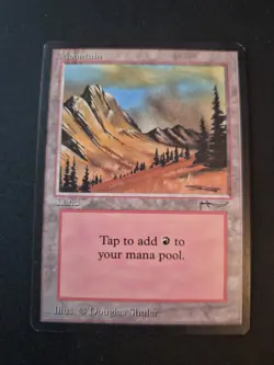 Magic The Gathering Mountain Basic Land Arabian Nights - Image 1