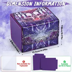 Deck Box for MTG Cards, Trading Card Storage Box Holds 120+ Sleeved Commander De - Image 3