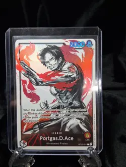One Piece Portgas D. Ace TCG Card Whitebeard Pirates Promo OP02-002 EN - Image 1