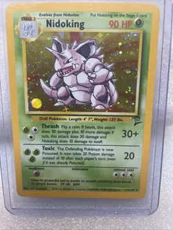 Pokemon 2000 Base Set 2 Nidoking Holo Rare Card #11/130 - Image 1