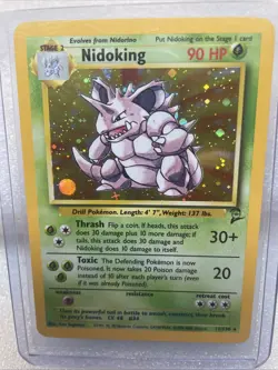 Pokemon 2000 Base Set 2 Nidoking Holo Rare Card #11/130 - Image 2