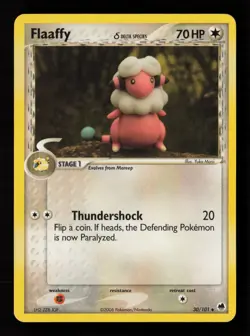 Flaaffy (Delta Species) 30/101 Dragon Frontiers Pokemon Card -B5 - Image 1