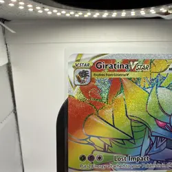 Giratina VSTAR (Secret) 201/196 Swsh11: Lost Origin Holo Pokemon Card NM - Image 2