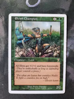 MTG Magic the Gathering - 1 x Elvish Champion - 7th Seventh Edition - MP - Image 1