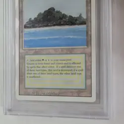 MTG Tropical Island Dual Land Revised Magic The Gathering BGS Graded 7.5 - Image 4