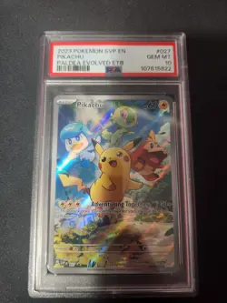 2023 Pikachu Paldea Evolved ETB Promo #27 PSA 10 Pokemon Card - Image 1