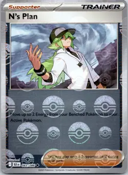 N's Plan 083/086 Black Bolt Pokemon Pokeball Holo Near Mint - Image 1