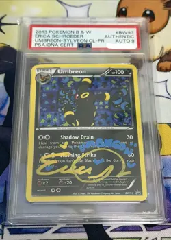2025 Pokemon Umbreon BW93 Erica Schroeder Signed Auto 9 Authentic PSA/DNA - Image 1