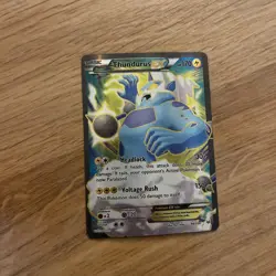 MINT Thundurus-EX - 98/108 - Full Art Ultra Rare Pokemon Roaring Skies - Image 1