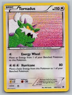 POKEMON 2013 TORNADUS 108/113 LEGENDARY TREASURES FOIL - Image 1