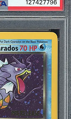 DARK GYARADOS 2000 Pokemon Team Rocket Prerelease Holo #8 - PSA 9 -796 - Image 4