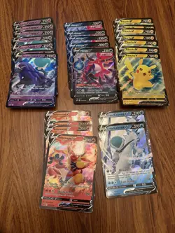 Pokemon tcg JUMBO foil lot (22) pikachu v, calyrex v, hoopa v & infernape v - Image 1