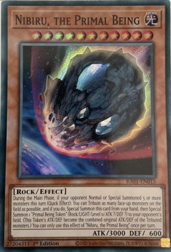 Nibiru, The Primal Being RA01-EN015 Super Rare 1st Edition YuGiOh TCG Card - Image 1