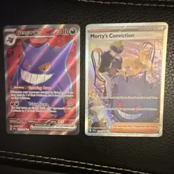 Pokemon TCG Gengar EX Morty's Conviction Full Art Holo Lot English (2 Cards) - Image 1