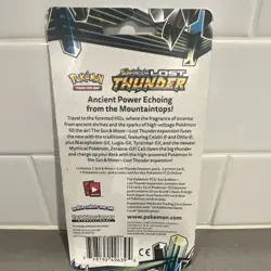 Pokemon TCG Sun & Moon Lost Thunder Booster Pack Salandit Promo Card & Coin - Image 2