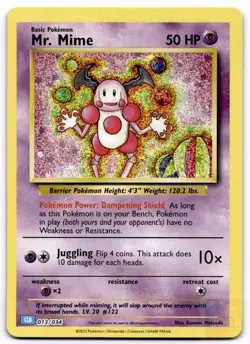 Mr. Mime 013/034 Holo Trading Card Game Classic Pokemon Holo NM - Image 1
