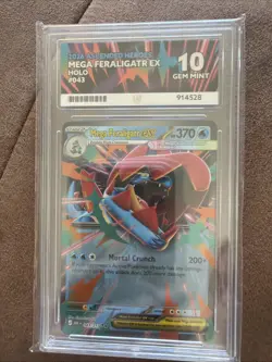 043/217 Mega Feraligatatr Ex Ace 10 - Pop 4 English Perfect Subs Pokemon Card - Image 1