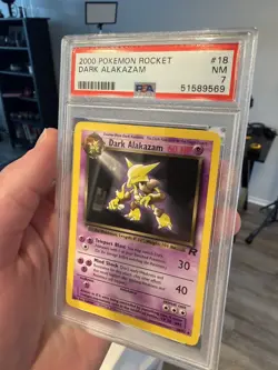 PSA 7 Dark Alakazam 18/82 non holo team rocket 2000 Pokemon card - Image 4