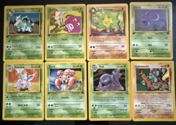 Pokemon Vintage Lot 8 Cards WOTC Team Rocket + Jungle LP - Image 1