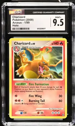 CGC 9.5 Charizard 1/99 Holo Arceus Pokemon Card - Image 1