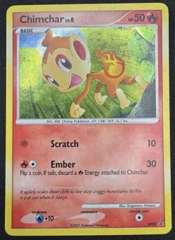 Chimchar DP02 Diamond and Pearl Promo Holo Card MP - Image 1