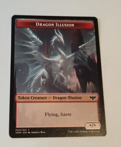 MtG Token Dragon Illusion (VOW-009) English MINT - Image 1