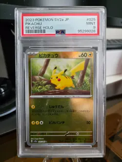 2023 Pokemon Japanese 151 Pikachu Reverse Holo 025/165 SV2a PSA 9 - Image 3