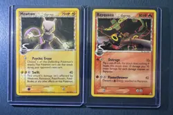 Pokemon TCG Vintage Delta Species Holon Phantoms 2 Bundle: Mewtwo, Rayquaza - Image 1