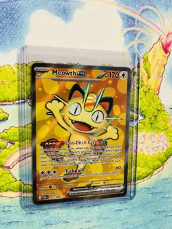 Pokemon TCG Meowth EX Full Art Holo Rare Perfect Order 107/088 - Image 3