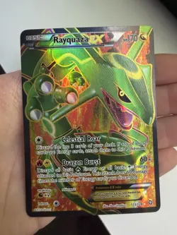 Pokemon TCG Rayquaza EX Full Art Ultra Rare Card Dragons Exalted 123/124 LP+ - Image 1