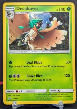Pokemon Decidueye #SM55 English Black Star Promo Cosmos Holo - Image 1