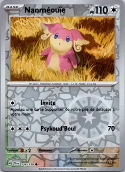 Carte Pokemon Nanmeouie 124/159 Reverse - 2025 - Image 1