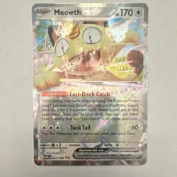 Pokemon Meowth EX Holo Rare Full Art POR 062/088 Basic 170 HP English - Image 1