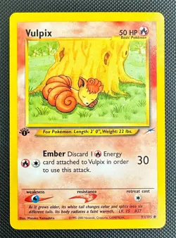 Pokemon 2002 Neo DESTINY 1st Edition VULPIX 91/105 NM - never played - Image 1