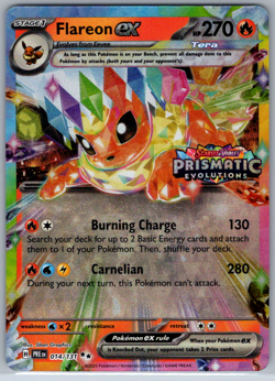 Pokemon Flareon ex Promo Prismatic Evolutions Stamped 014/131 NM - Image 1