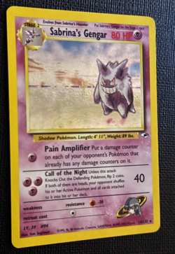 2000 Pokemon Sabrina's Gengar 14/132 *MEGA SWIRL* Gym Heroes Holo Rare Unlimited - Image 5